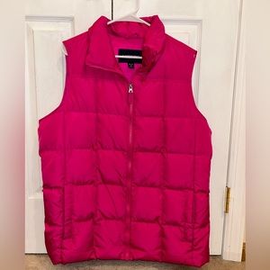 Lands End Pink Puffy Vest